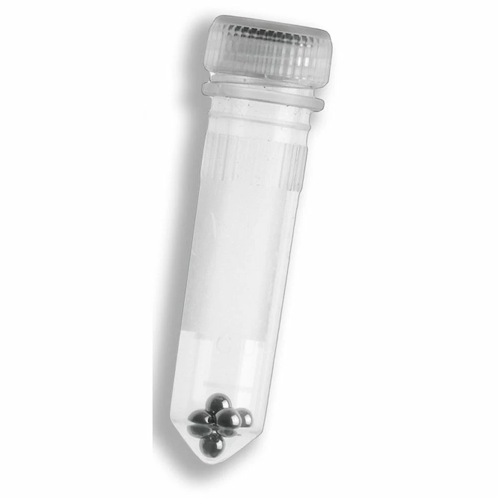 Benchmark Scientific D1033-28 2.8mm Stainless Steel Bead Kit, Pre-filled 2ml Tubes, 50 Tubes/Unit primary image