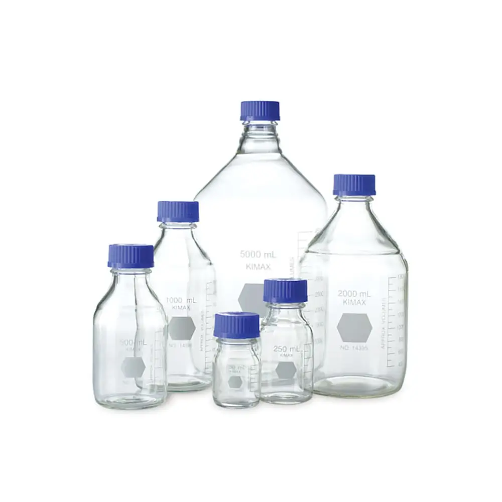 DWK Life Sciences 14395-500 Bottle,Gl45,Blue Pp Cap,500Ml, KIMBLE