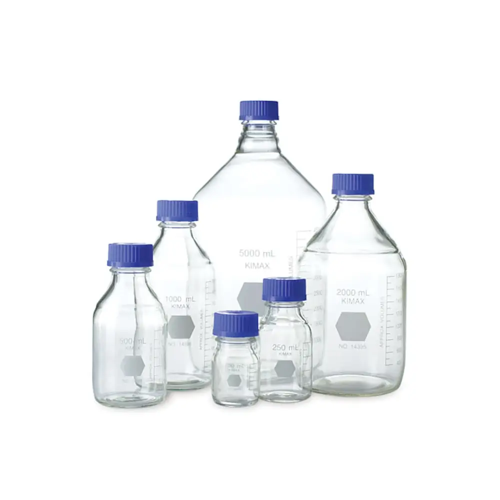 DWK Life Sciences 14395-2000 Bottle,Gl45,Blue Pp Cap,2000Ml, KIMBLE