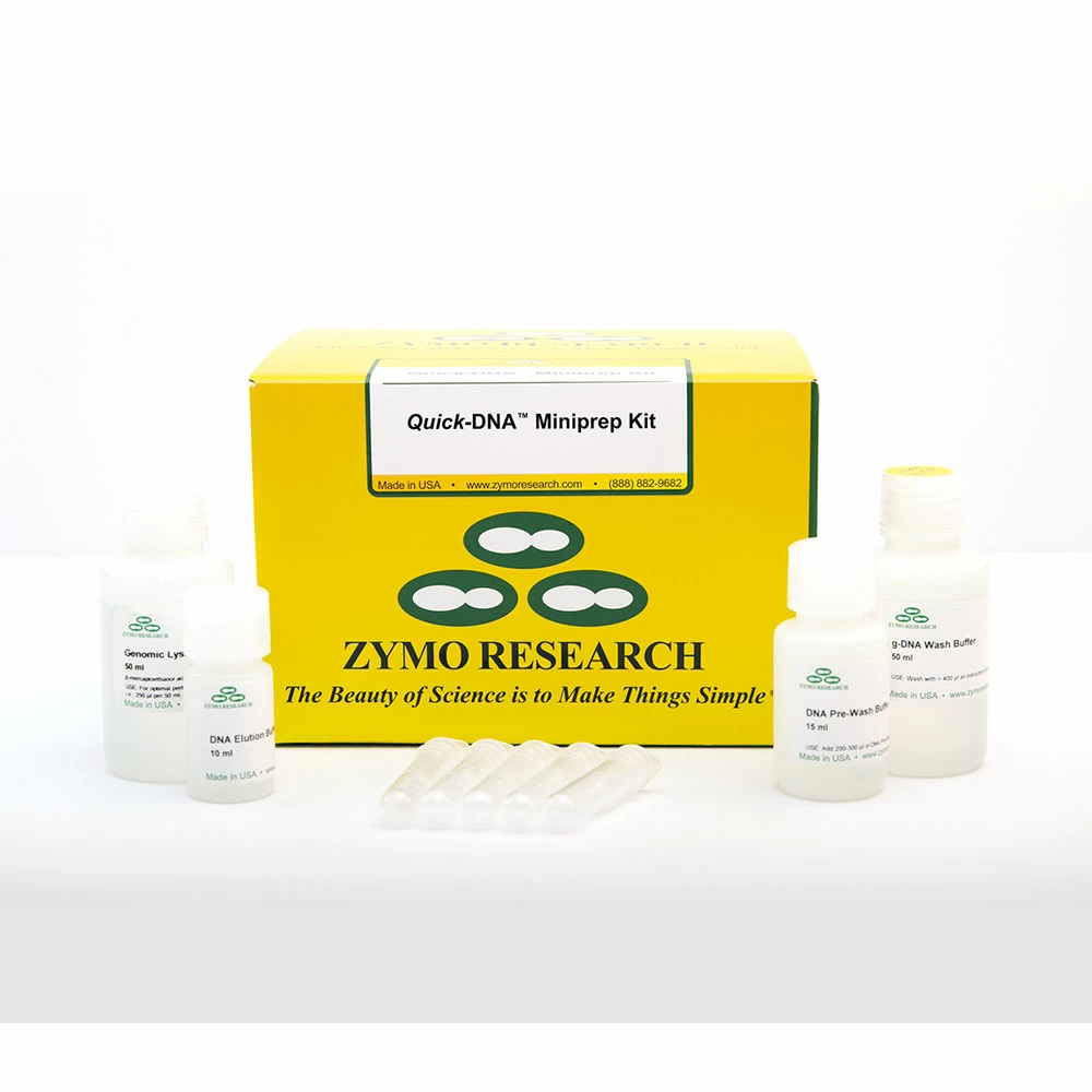 Zymo Research D3025 Quick-DNA Miniprep Kit, Capped columns, 200 Preps/Unit primary image