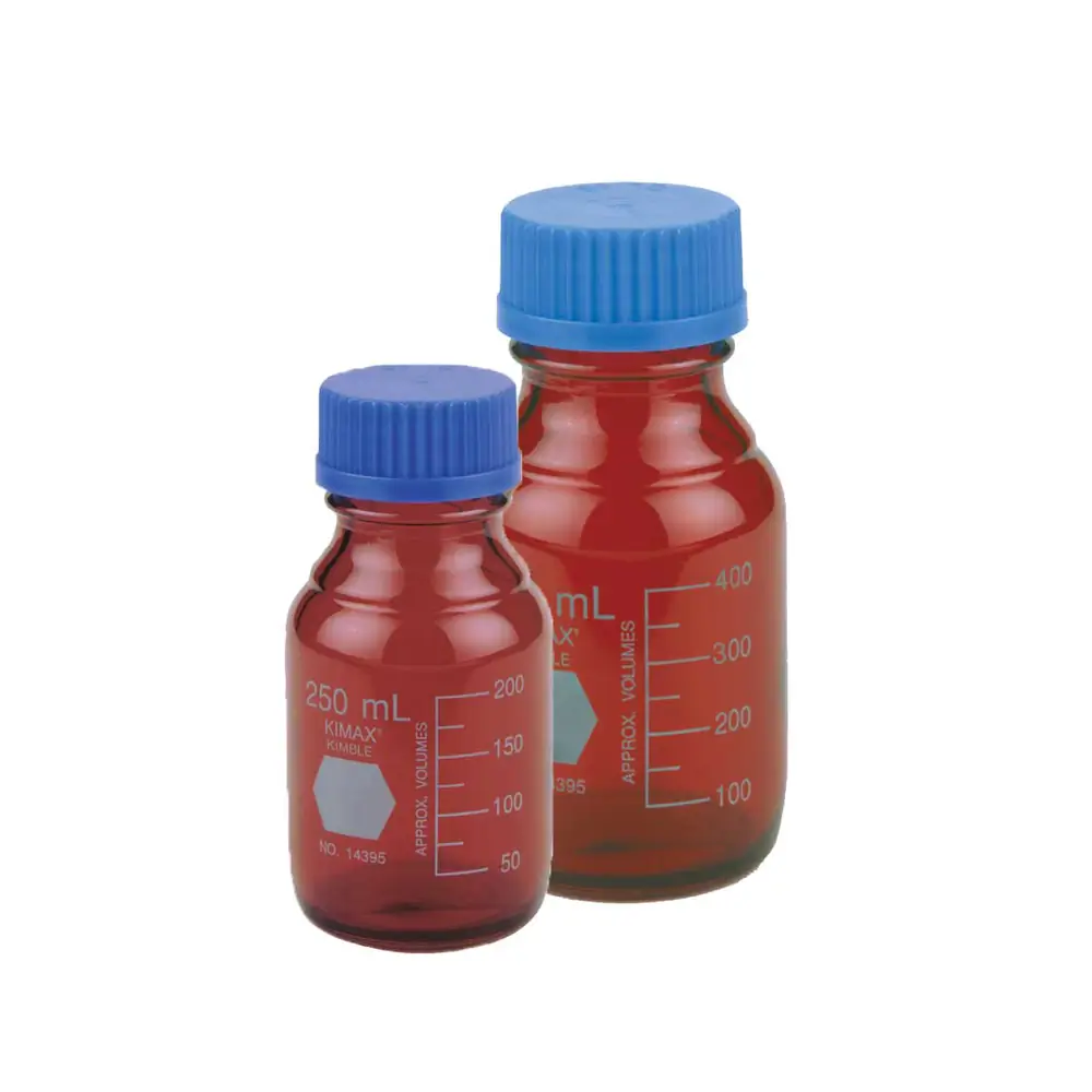 DWK Life Sciences 14399-100 Bottle,Gl45,Raysorb,Blu Pp Cap,100Ml, KIMBLE