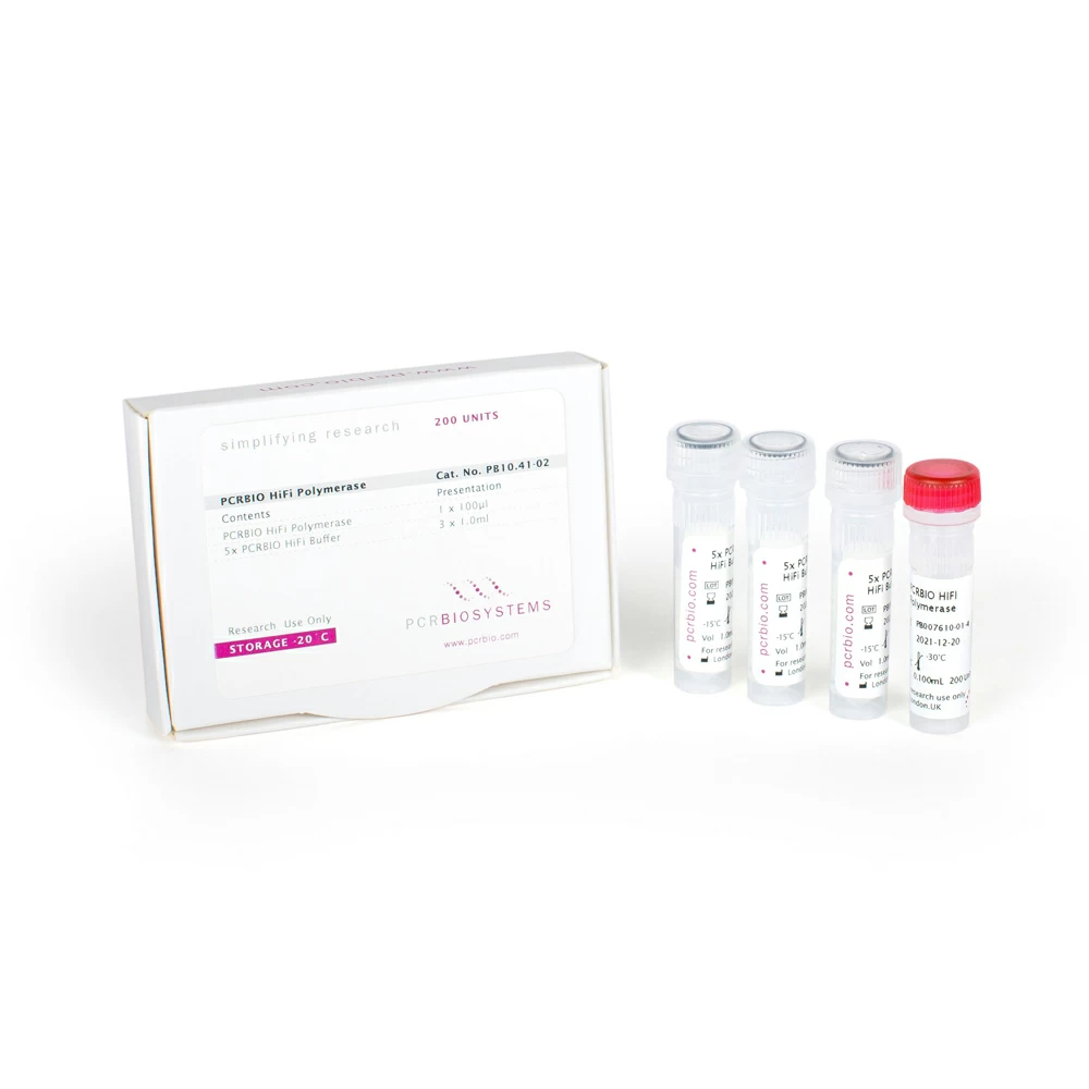 PCR Biosystems PB10.41-10 PCRBIO HiFi Polymerase, 1 x 100ul Polymerase & 5 x 100ul Buffer, 200U/Unit primary image