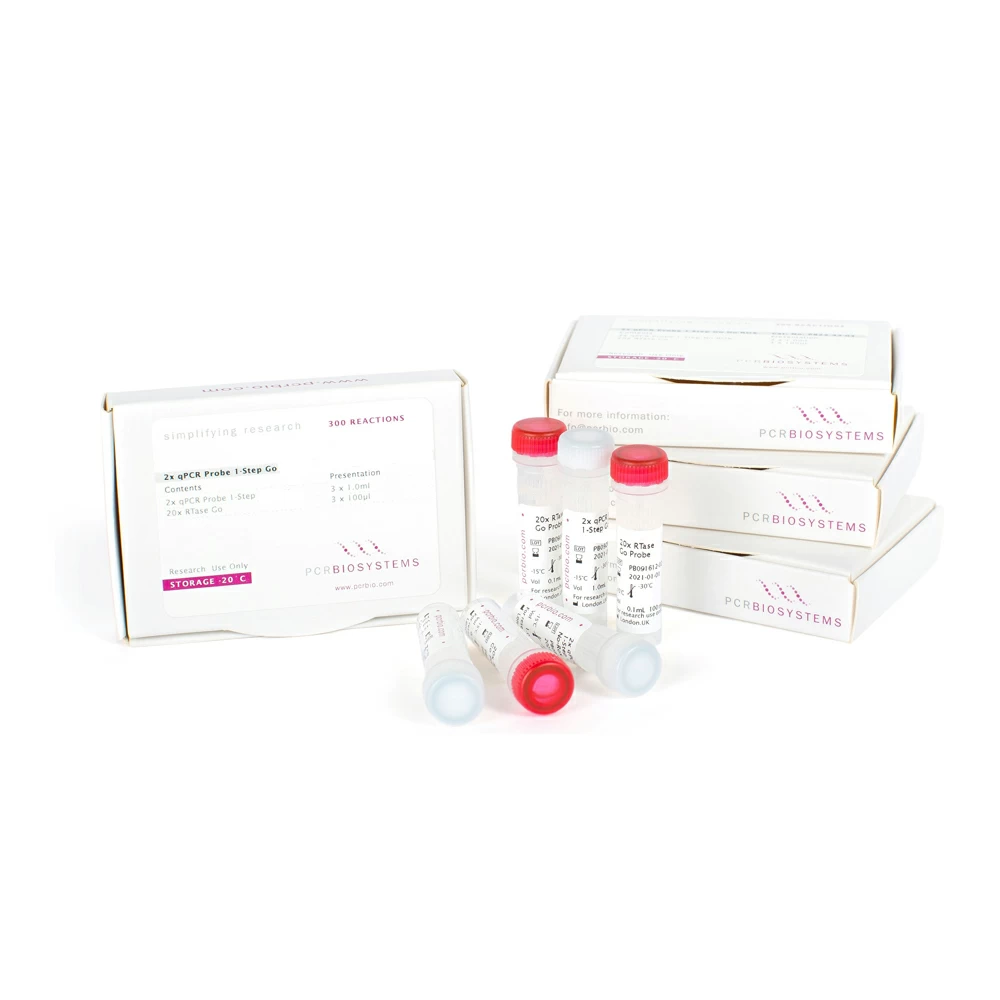 PCR Biosystems PB25.44-12 qPCRBIO Probe 1-Step Go, Separate ROX, 12 x 1ml Mix & 4 x 300ul RTase, 1200 Reactions/Unit primary image