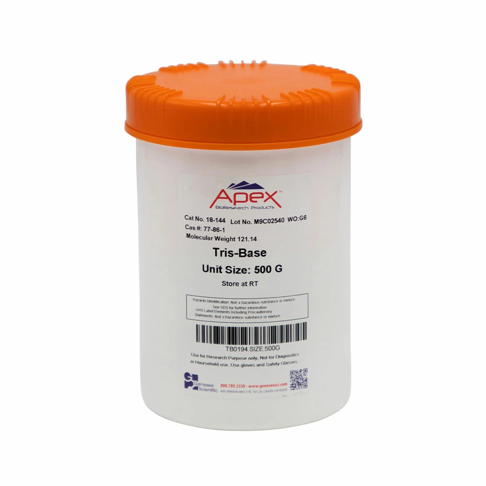 Apex Bioresearch Products 18-144 Tris Base, Molecular/Proteomic Grade, 500g/Unit primary image