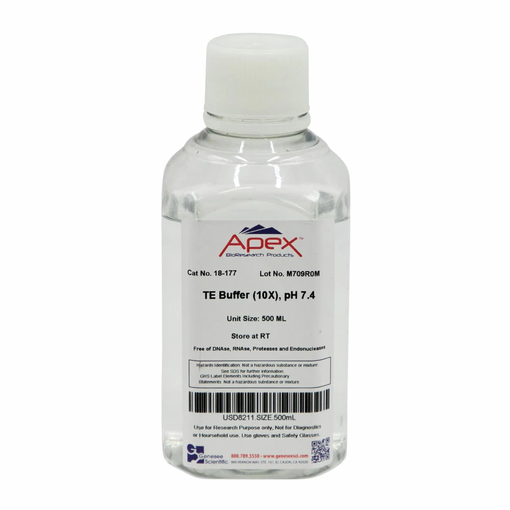 Apex Bioresearch Products 18-177 TE Buffer (Tris-EDTA), 10X, pH 7.4, 500ml/Unit primary image