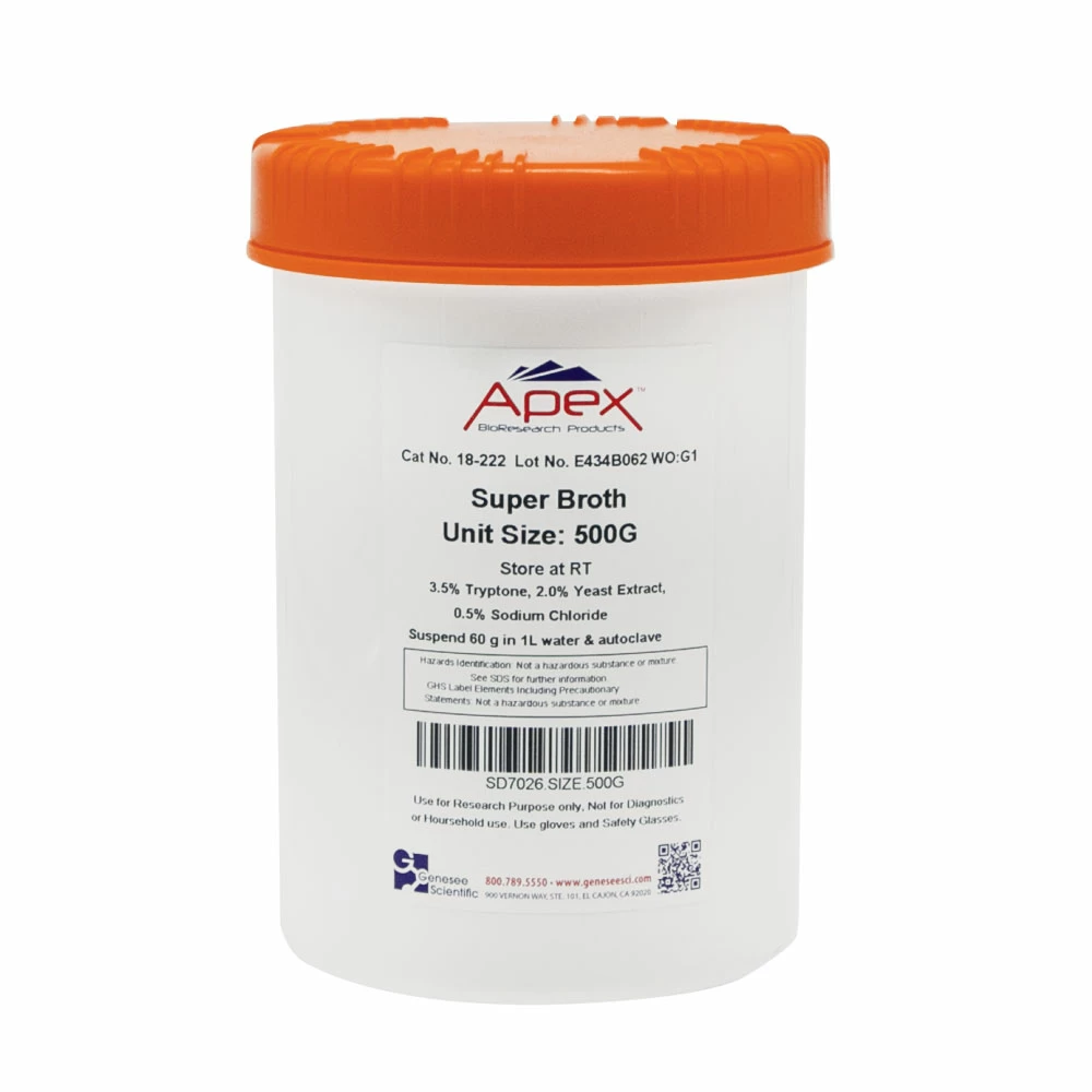 Apex Bioresearch Products 18-222 Super Broth, Bulk, 500g/Unit primary image