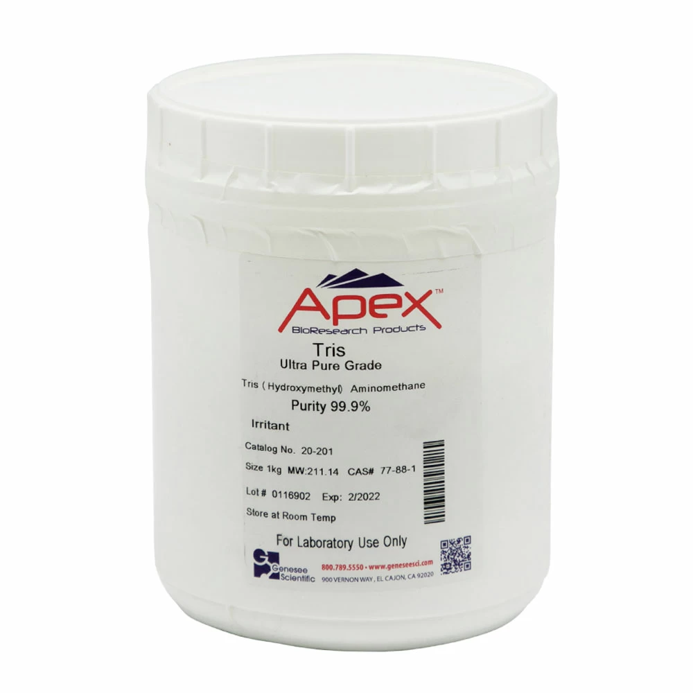 Apex Bioresearch Products 20-201 Tris Base, 1kg, Tris(hydroxyamino)methane, 1kg/Unit primary image