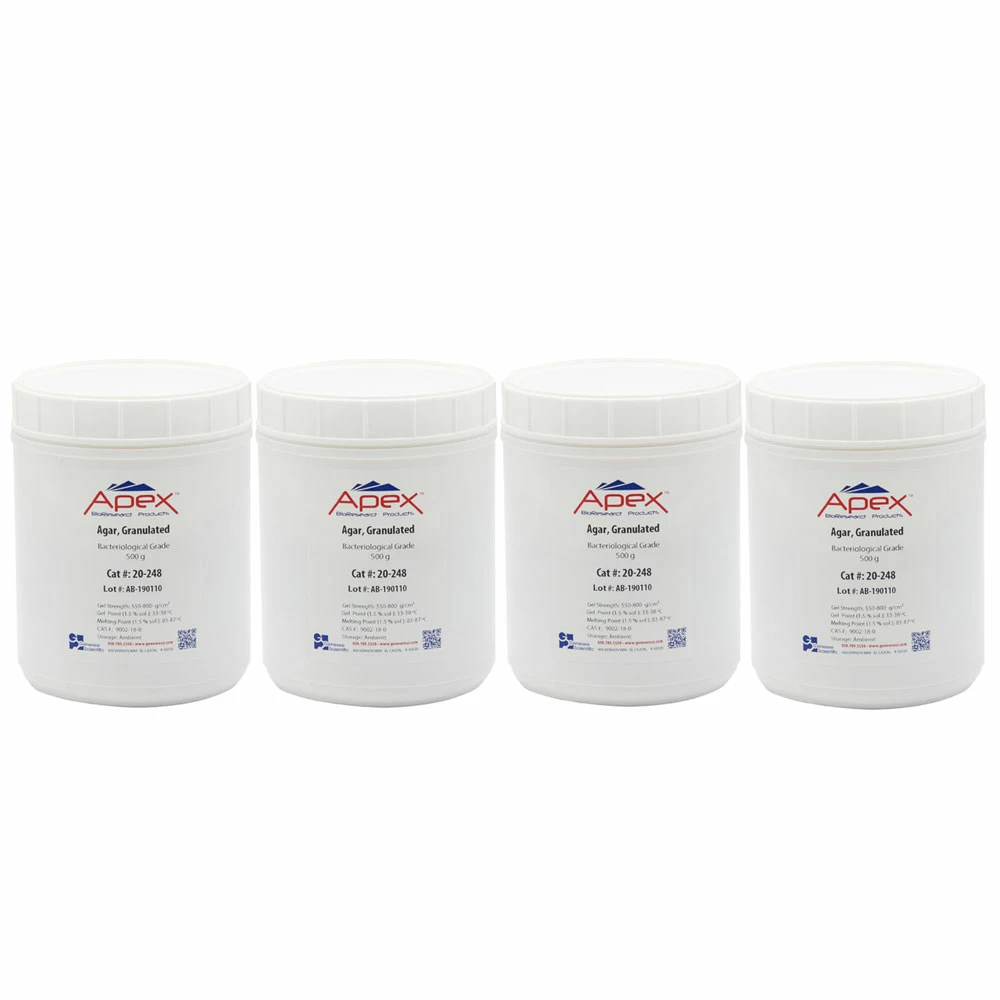 Apex Bioresearch Products 20-249 Apex Granulated Agar, 2kg, Bacteriological Grade, 2kg/Unit primary image