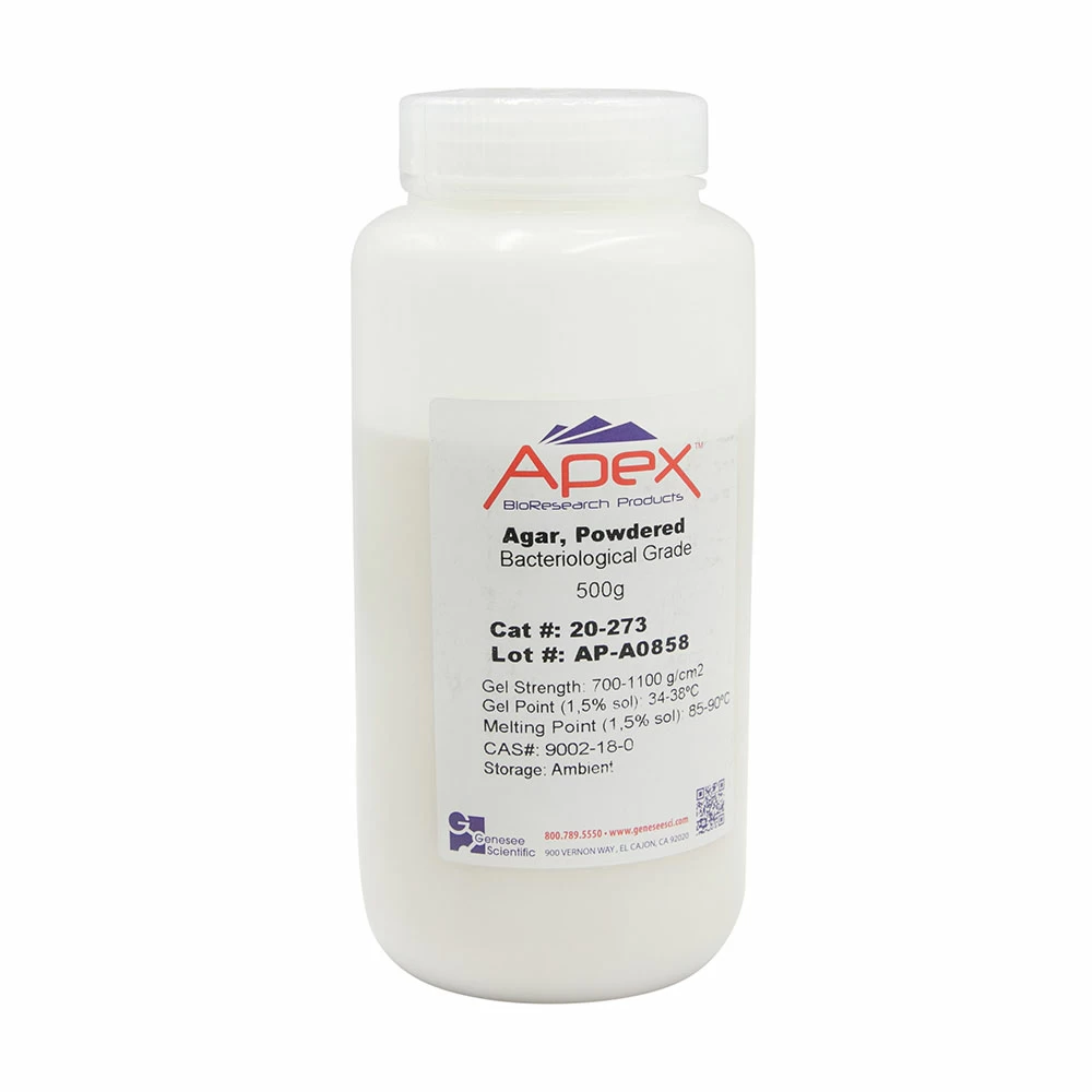 Apex Bioresearch Products 20-273 Apex Powdered Agar, 500g, Bacteriological Grade, 500g/Unit primary image
