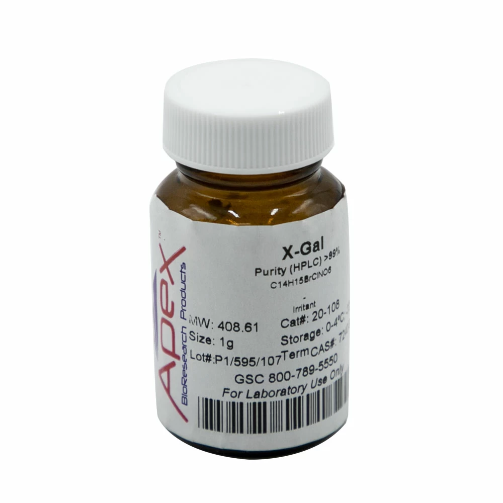 Apex Bioresearch Products 20-108 Apex X-Gal, 1g, Biotechnology Grade, 1g/Unit primary image