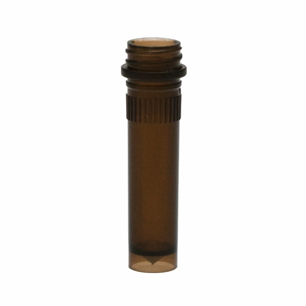Olympus Plastics 21-265AM, Olympus 2.0ml Self Standing Screw Cap Tubes, Amber Tubes Only, Ribbed, NonSterile, 500 Tubes/Unit primary image