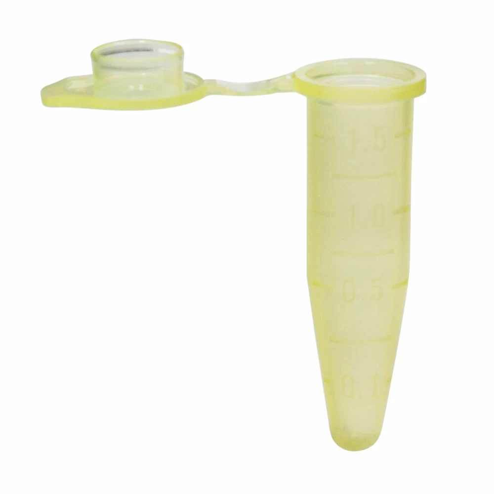 Olympus Plastics 22-281Y, Olympus 1.7ml Microtubes, Yellow Polypropylene, Large Cap, Box of 500 Tubes/Unit primary image