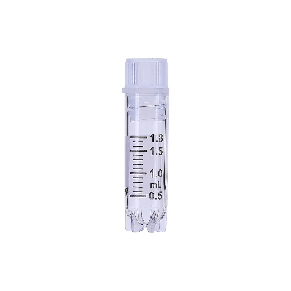 Olympus Plastics 24-202P, 1.8ml Self-Standing Cryovial Internal Thread w/ O-Ring Seal, 1 Bag of 100 Tubes/Unit primary image