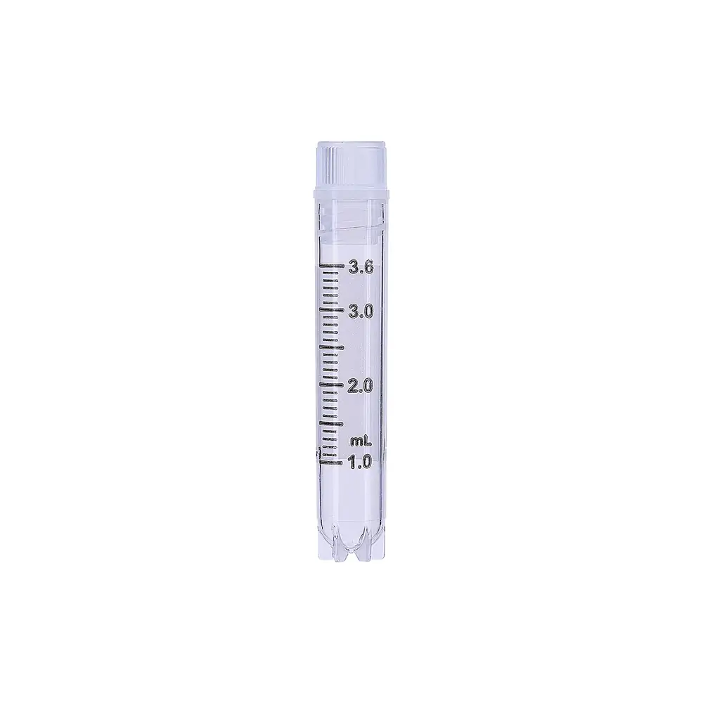 Olympus Plastics 24-204, 3.6ml Self-Standing Cryovial Internal Thread w/ O-Ring Seal, 10 Bags of 100 Tubes/Unit primary image