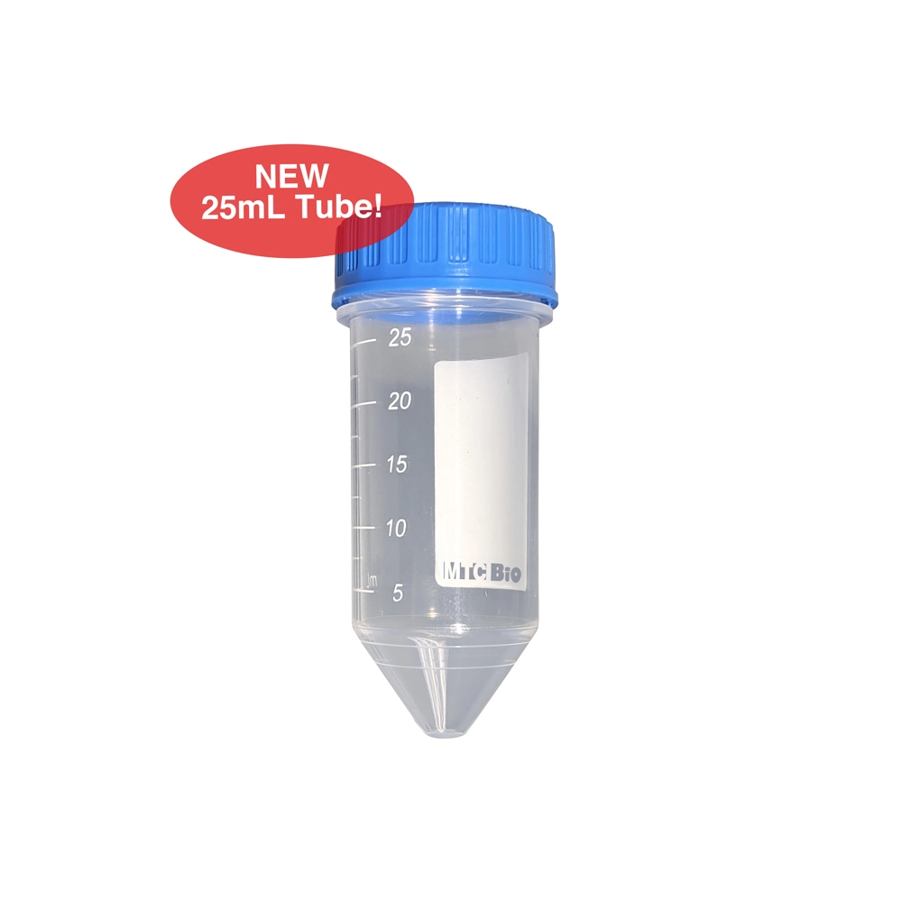 Genesee Scientific 24-295, 25ml Centrifuge Tubes, Racked With Screw Cap, Sterile, 8 Racks of 25 Tubes, 200/Unit primary image