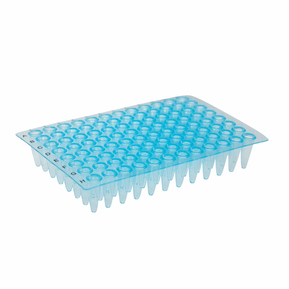 Olympus Plastics 24-300B, Olympus 96-Well PCR Plate, Non-Skirted Ultra Thin Wall, Blue, 10 Plates/Unit primary image