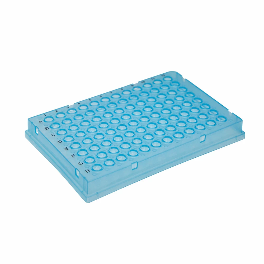Olympus Plastics 24-302B, Olympus 96-Well PCR Plate, Full-Skirted Ultra Thin Wall, Blue, 10 Plates/Unit primary image