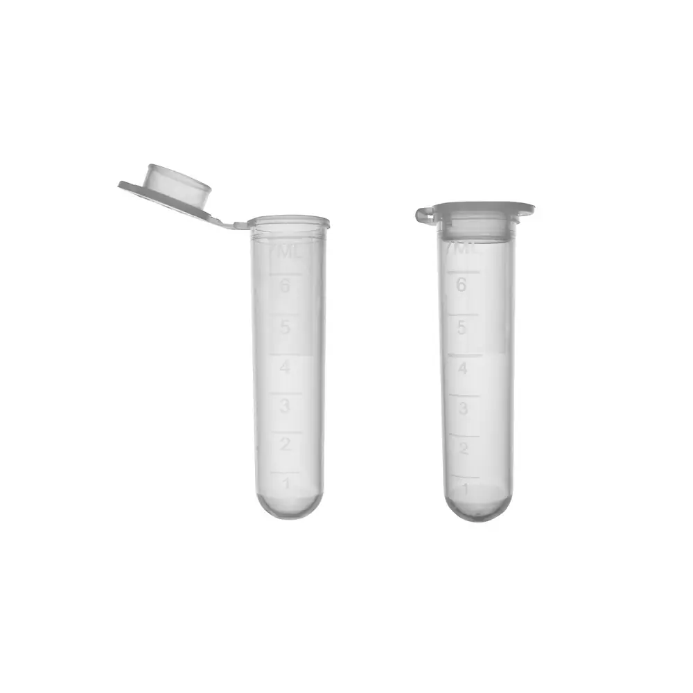 MTC Bio C0907 7ml Round Bottom Tube with Attached Snap Cap, Sterile, Molded Graduations, 100/Bag, 1000 Tubes/Unit Primary Image