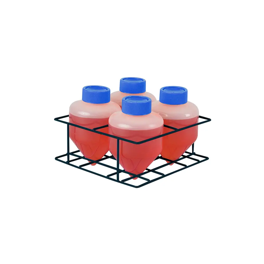 MTC Bio C1500-RK Rack for 4 x 500ml Centrifuge Tubes, Autoclavable, Plastic Coated Wire, 1 Rack/Unit Primary Image