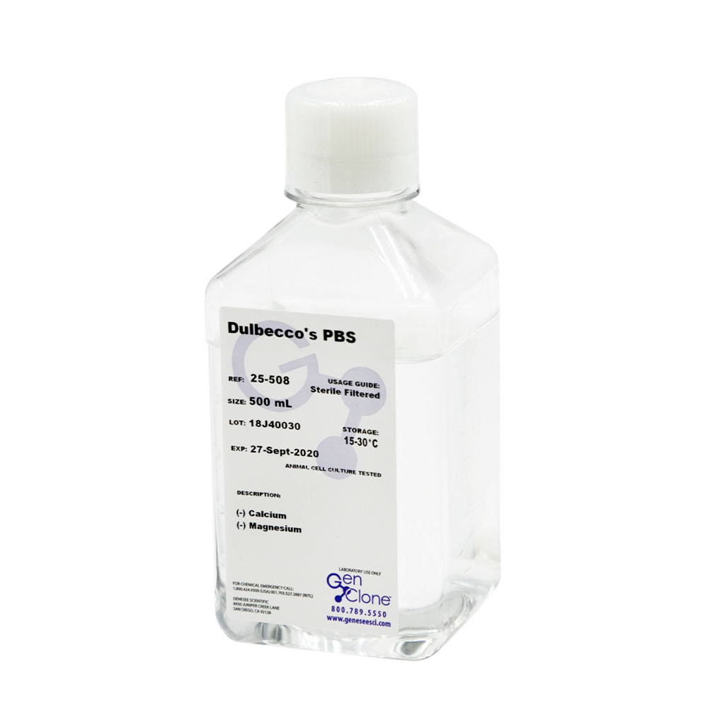 Dpbs 1x Without Ca Mg Phenol Red 25 508 Genesee Scientific