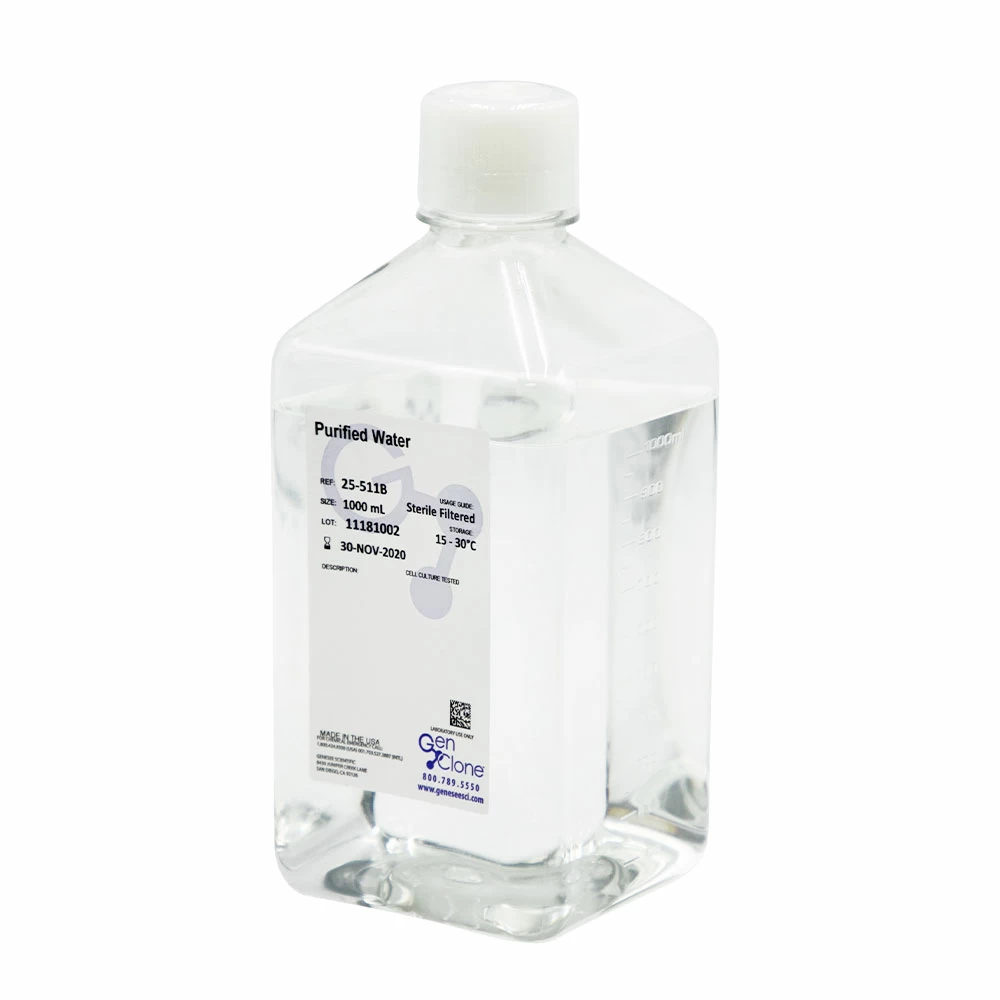 GenClone 25-511B Cell Culture Grade Water, Cell Culture Tested, Sterile, 6 x 1000 mL primary image