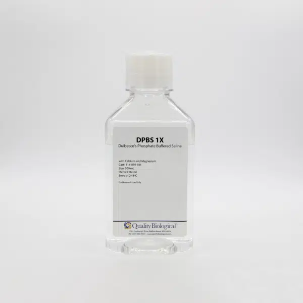 QBI 114-059-101 1X DPBS with Calcium & Magnesium, 1X w/Ca & Mg, w/o Phen Red, 500 mL/Unit Primary Image