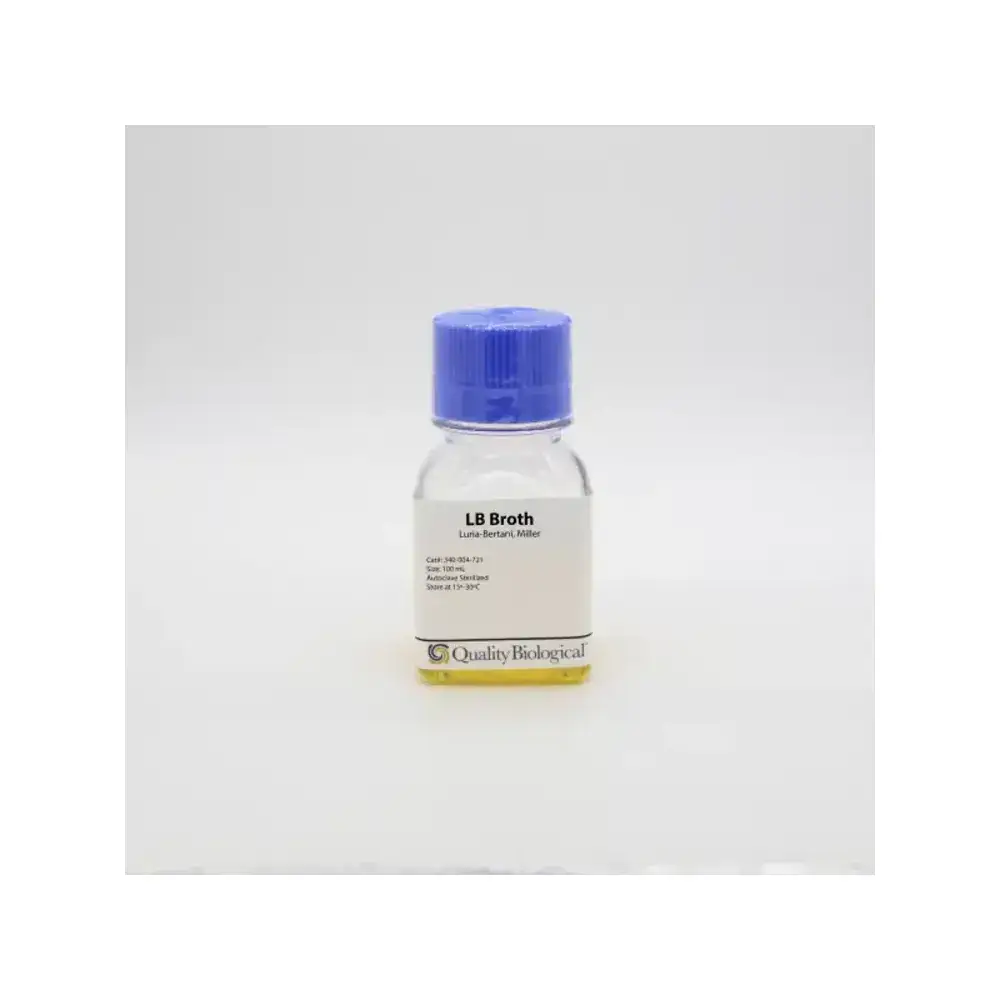 Quality Biological Inc 340-004-101CS LB Broth (Luria Bertani, Miller), LB Broth(Miller) 500ml, 10 Bottles/Unit Primary Image