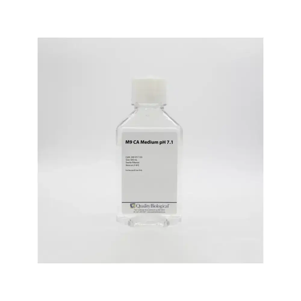 Quality Biological Inc 340-017-101 M9 CA Medium, pH 7.1, M9 CA Medium 500ml, 1 Bottle/Unit Primary Image