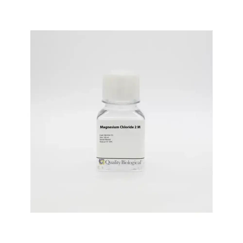 Quality Biological Inc 340-034-721 2M Magnesium Chloride, MgCL2, 2M 100ml , 4 Bottles/Unit Primary Image