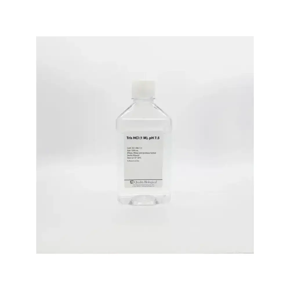 Quality Biological Inc 351-006-131 1M TRIS-HCL, pH 7.5, TRIS HCL 1M PH 7.5 1000ml, 1 Bottle/Unit Primary Image
