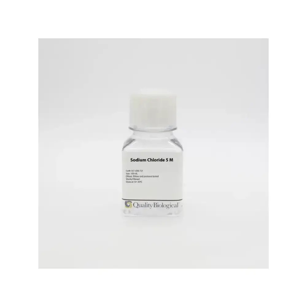 Quality Biological Inc 351-036-721 5M Sodium Chloride, 5M 100ml , 4 Bottles/Unit Primary Image