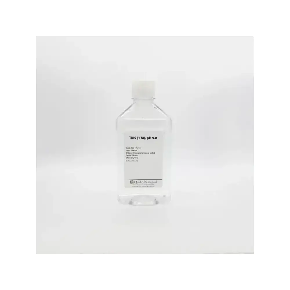 Quality Biological Inc 351-176-131 1M Tris, pH 9.8, Tris HCl, 1M pH 9.8 1000ml, 1 Bottle/Unit Primary Image