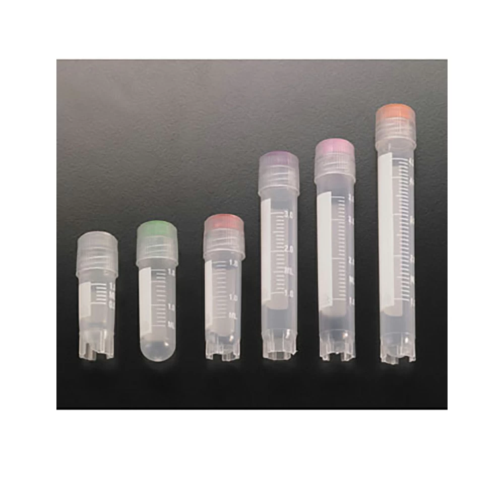 Simport T309-3A, 3.0ml Self-Standing Cryovial External Thread w/Lip Seal, 2 Bags of 100 Tubes/Unit primary image