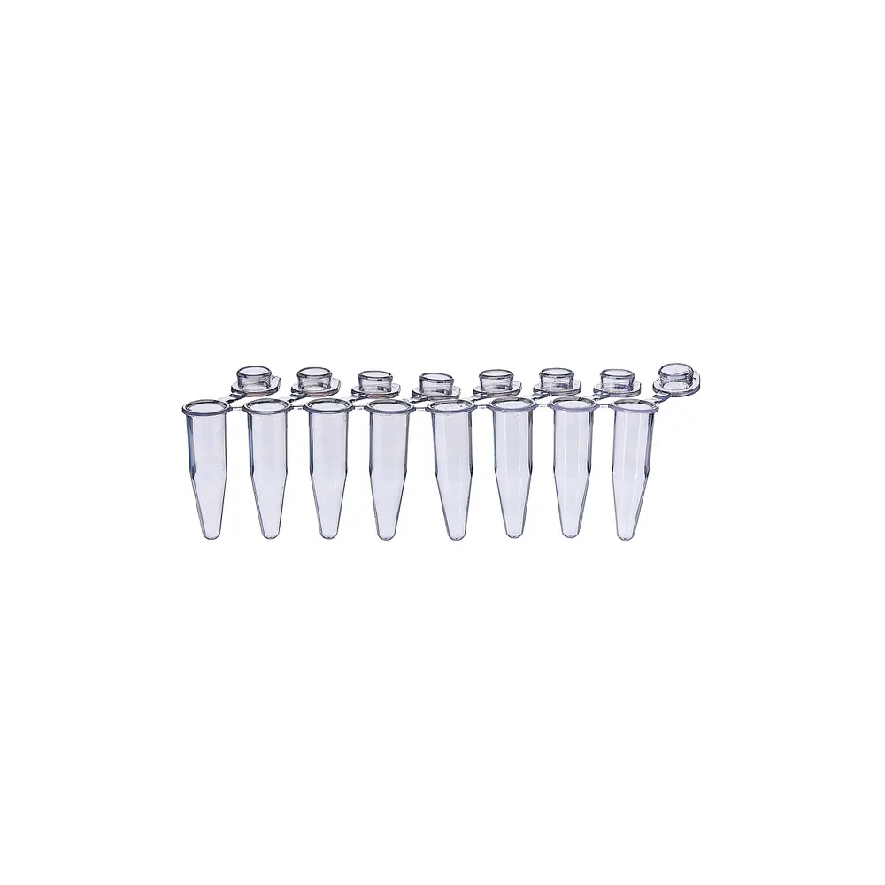 Olympus Plastics 27-125, 0.2ml 8-Strip PCR Tubes, Natural SnapStrip,Individual Flat Caps, 120 Strips/Unit primary image