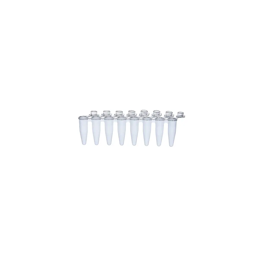 Olympus Plastics 27-125UW, 0.2ml 8-Strip PCR Tubes, White Flex-Free,Individual Flat Caps, 120 Strips/Unit primary image