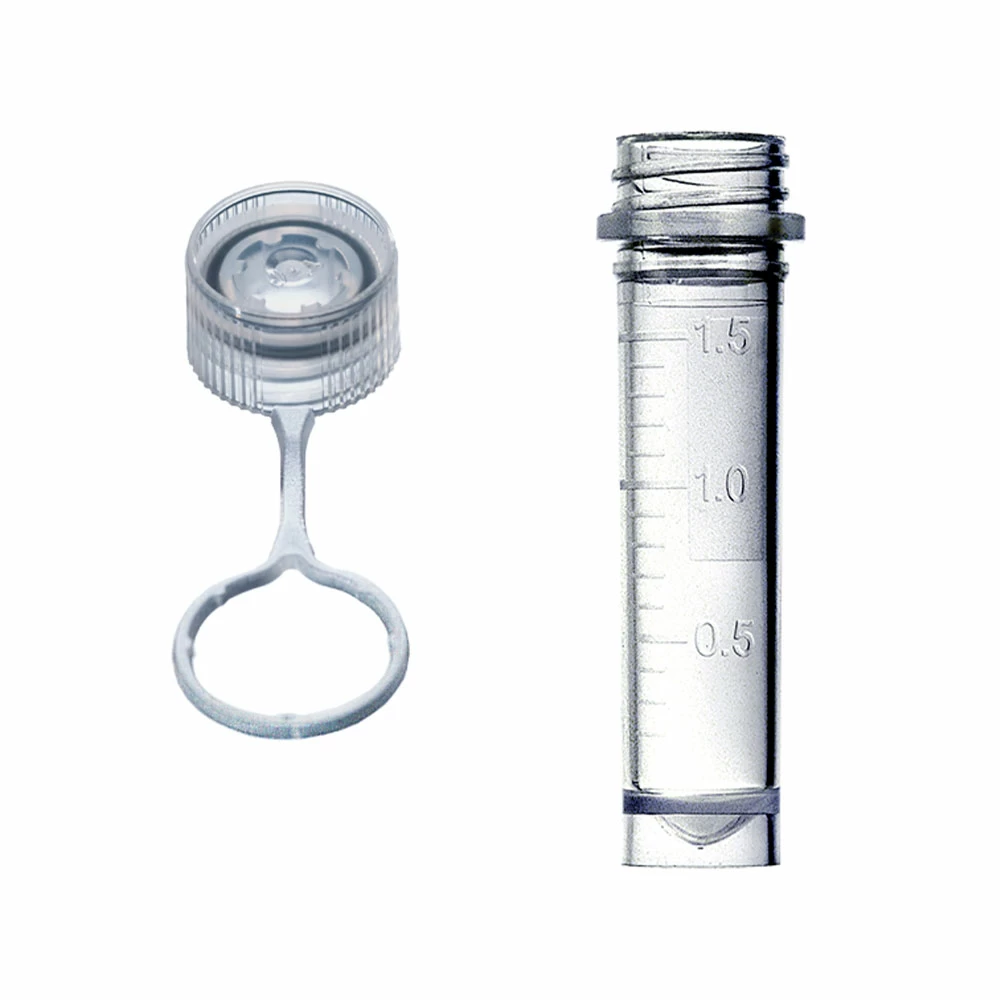 Olympus Plastics 27-283, 2.0mL Screw Cap Tubes w/O-Ring Tethered Caps Attached, 500 Tubes/Unit primary image