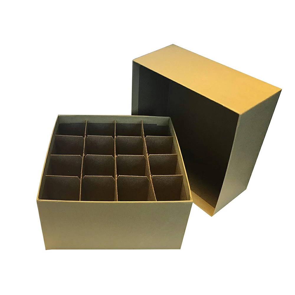 M01610 Cardboard Box with 144 Cell Dividers Partitions