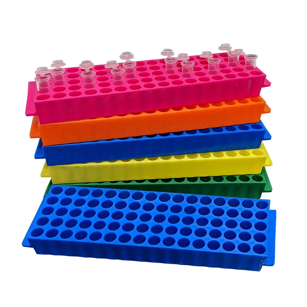 Genesee Scientific 27-389A, Tube Rack, Rainbow Fits 1.5/2.0mL Tubes, 5  Racks/Unit