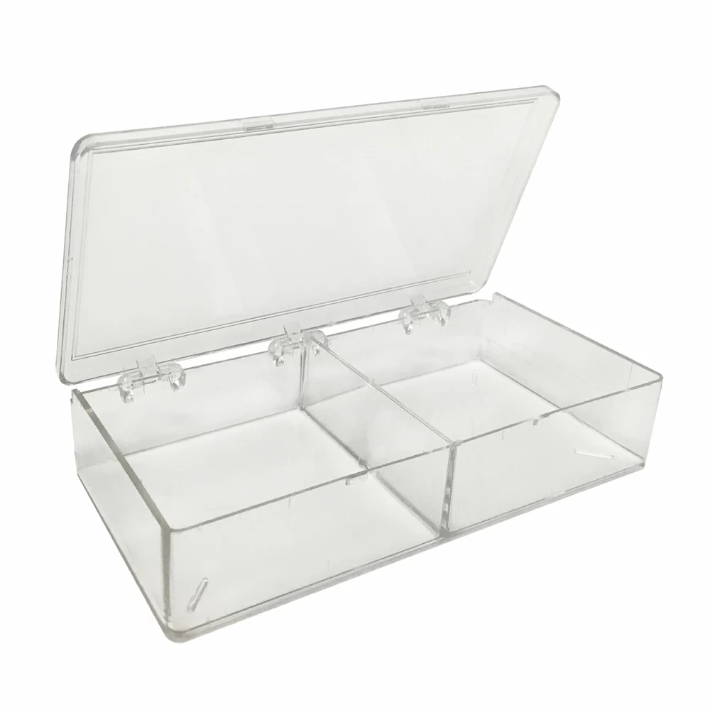 Genesee Scientific 30-143 Blotting Boxes, 2-Compartment, Clear, 8.5 x 17.4 x 3cm, 6 Boxes/Unit primary image