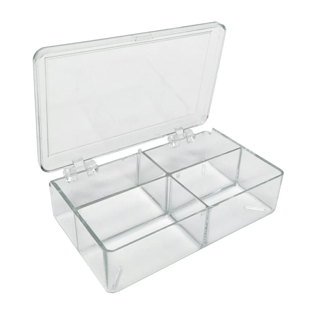 Genesee Scientific 30-144 Blotting Boxes, 4-Compartment, Clear, 7.2 x 11.5 x 2.8cm, 6 Boxes/Unit primary image