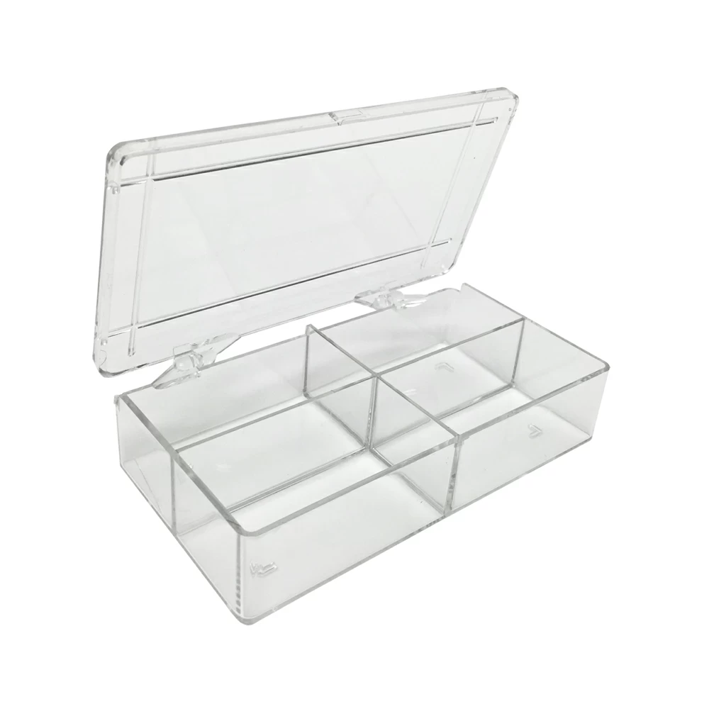 Genesee Scientific 30-145 Blotting Boxes, 4-Compartment, Clear, 8 x 14.2 x 2.8cm, 6 Boxes/Unit primary image