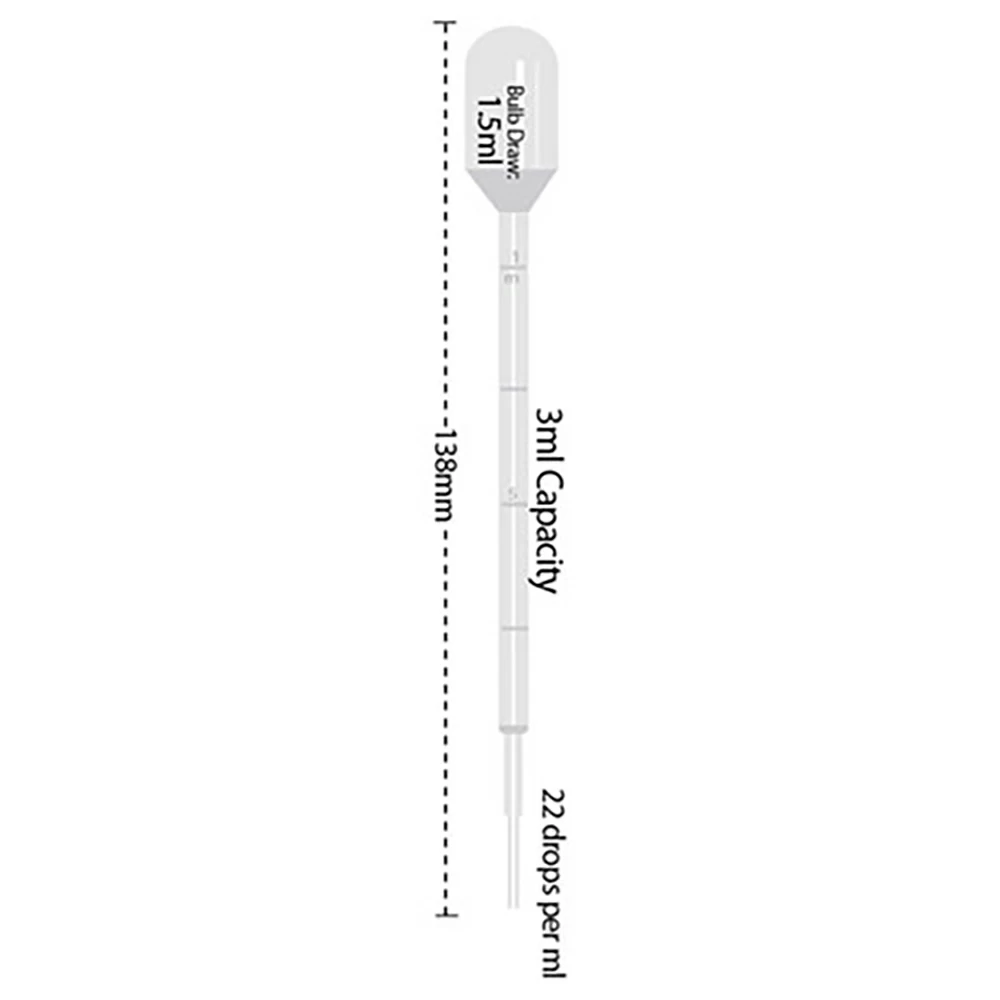 Olympus Plastics 30-204, Transfer Pipettes, 3ml, Short Bulb Non-Sterile, Bulk, 250 Pipettes/Unit secondary image