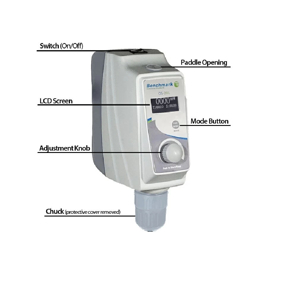 Benchmark Scientific IPS2050-20 Overhead Stirrer 20L, with Stand and 4 Arm Propeller, 1 Overhead Stirrer/Unit secondary image