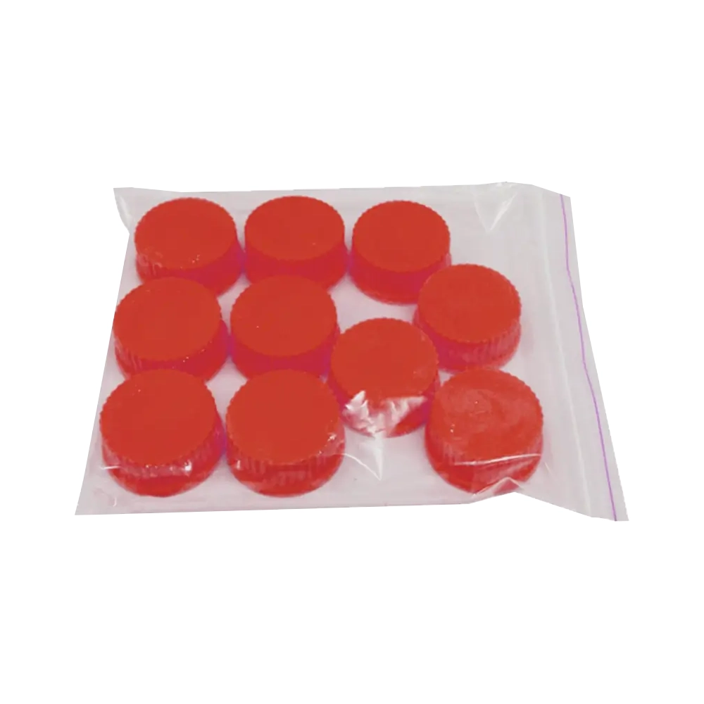 Benchmark Scientific  B3000-CAP-HTC High Temperature Cap (RED PBT Plastic/up to 180C), Standard GL45 Red Cap, 10/pk, 1 Pack/Unit Primary Image