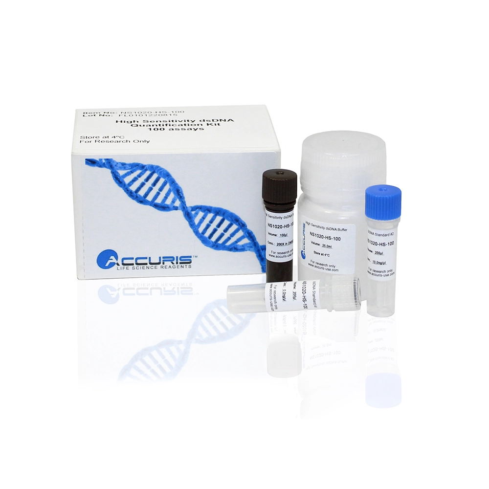 Benchmark Scientific F1000-HS-100 High Sensitivity dsDNA Quantification Kit, Fluorescence, 100 Assays, 100 Assays/Unit Primary Image