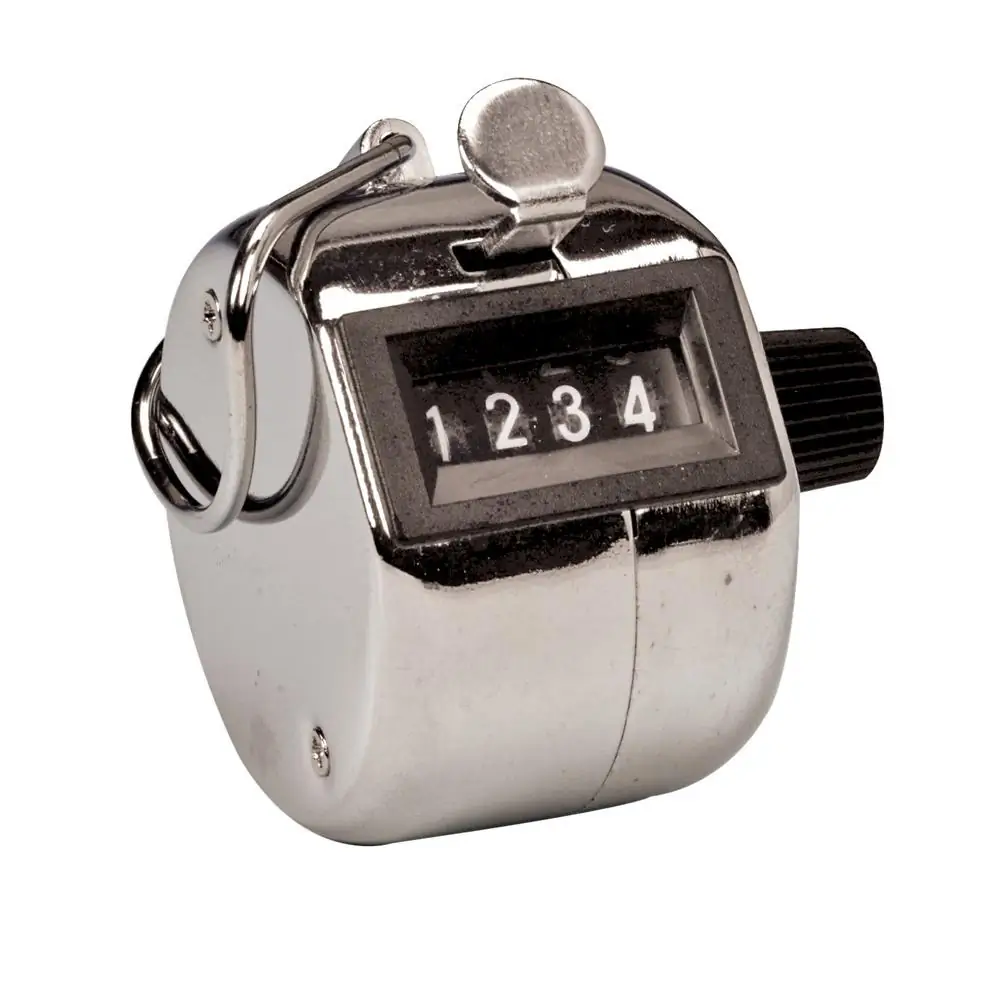 Genesee Scientific 33-282 Hand Tally Counter, Silver, 1 Counter/Unit Primary Image