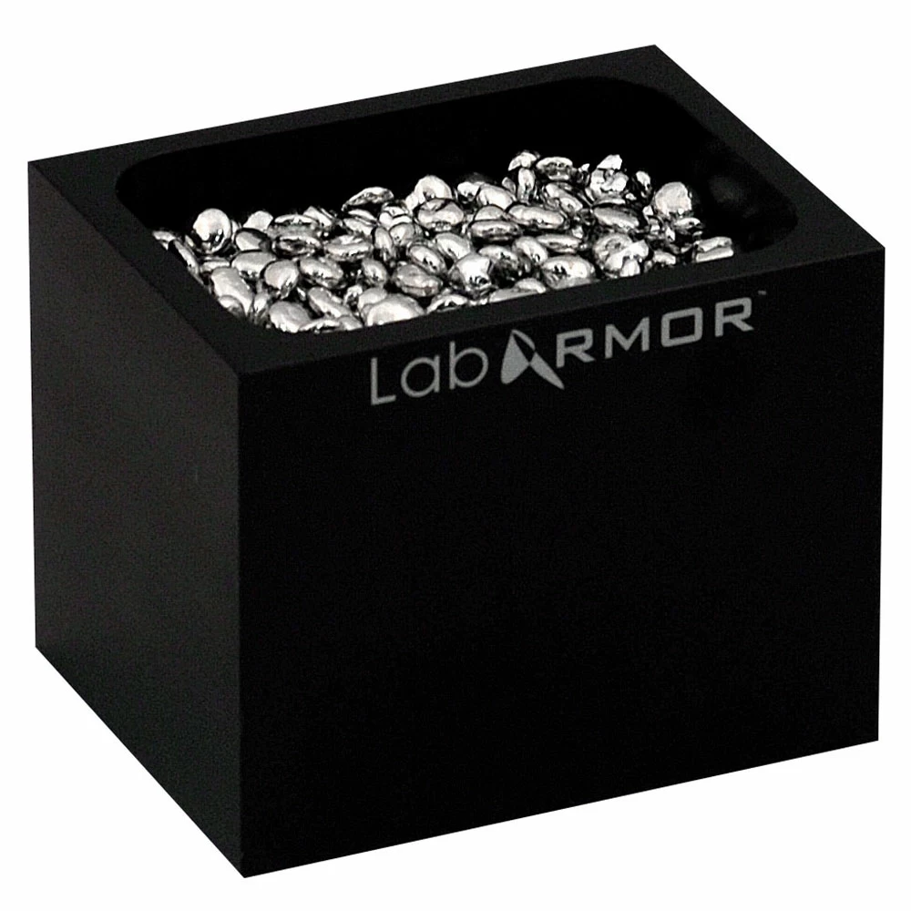 Lab Armor 52100-BLK Single Bead Block, Black, With 0.25L Beads, 1 Block/Unit primary image