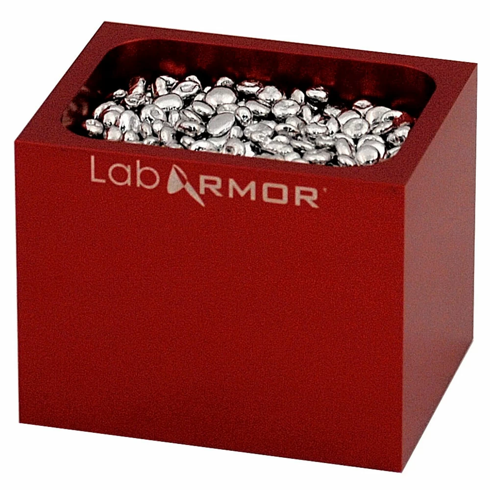 Lab Armor 52100-RED Single Bead Block, Red, With 0.25L Beads, 1 Block/Unit primary image
