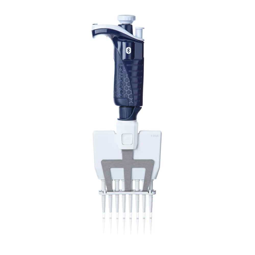 Gilson F81050 PIPETMAN M P8X20M BT CONNECTED, 8-Channel, 1 - 20ul, 1 Pipettor/Unit primary image