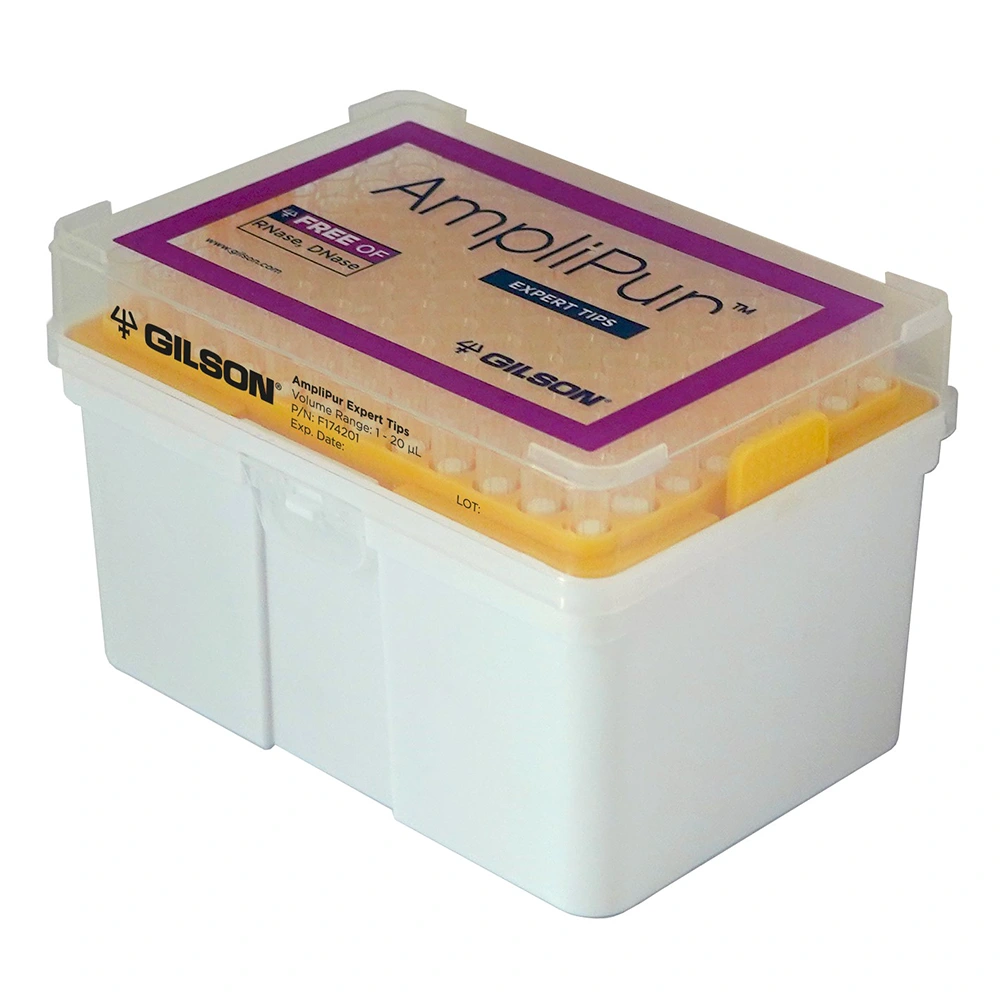 Gilson 37-806 Amplipur Expert Tips FT20, Racked, Sterile (F174201), 10 x 96 Tips/Unit Primary Image
